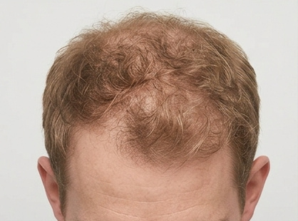 Before hair-restoration comparison, case 3